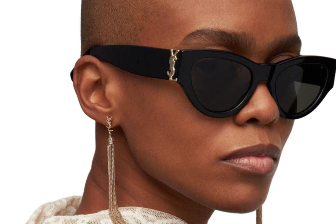 Buy Saint Laurent SL M94-001 Black/Gray Cat-Eye Women Sunglasses