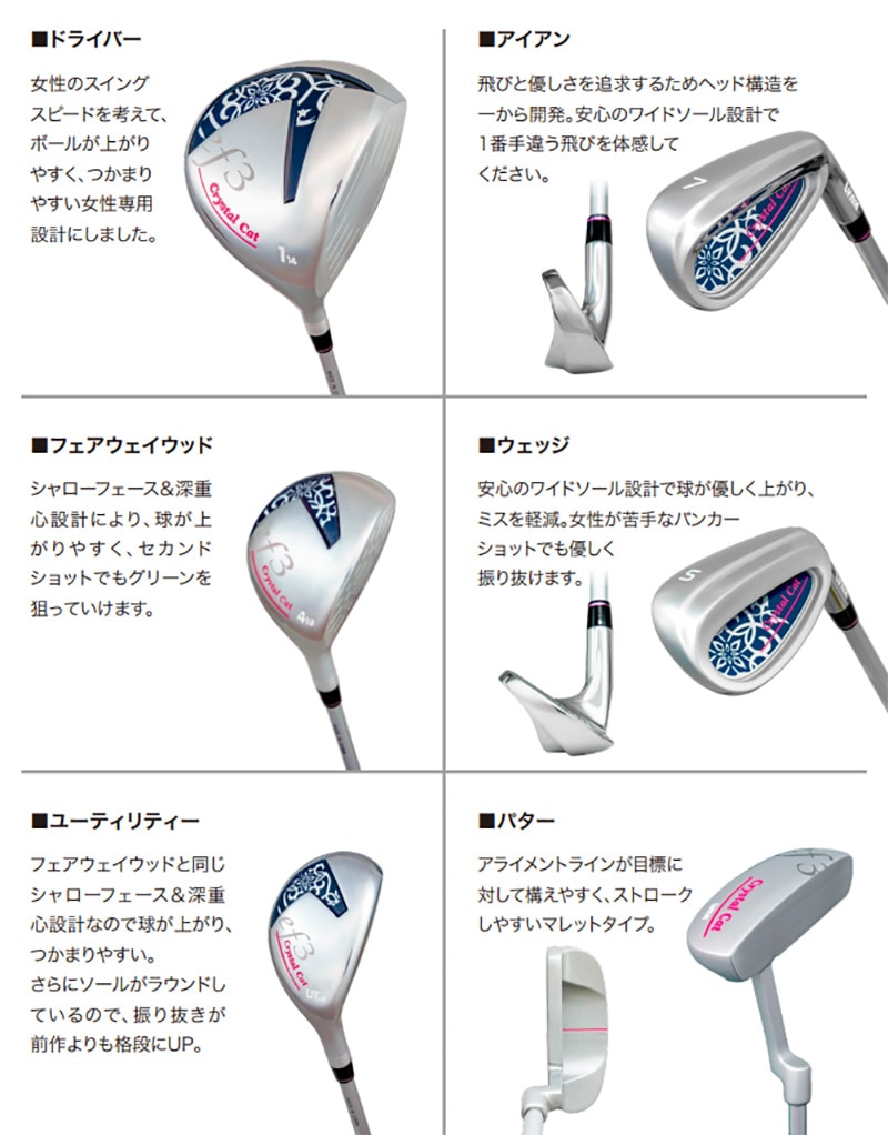 LYNX(リンクス)efacile jewel II レディースクラブフルセット