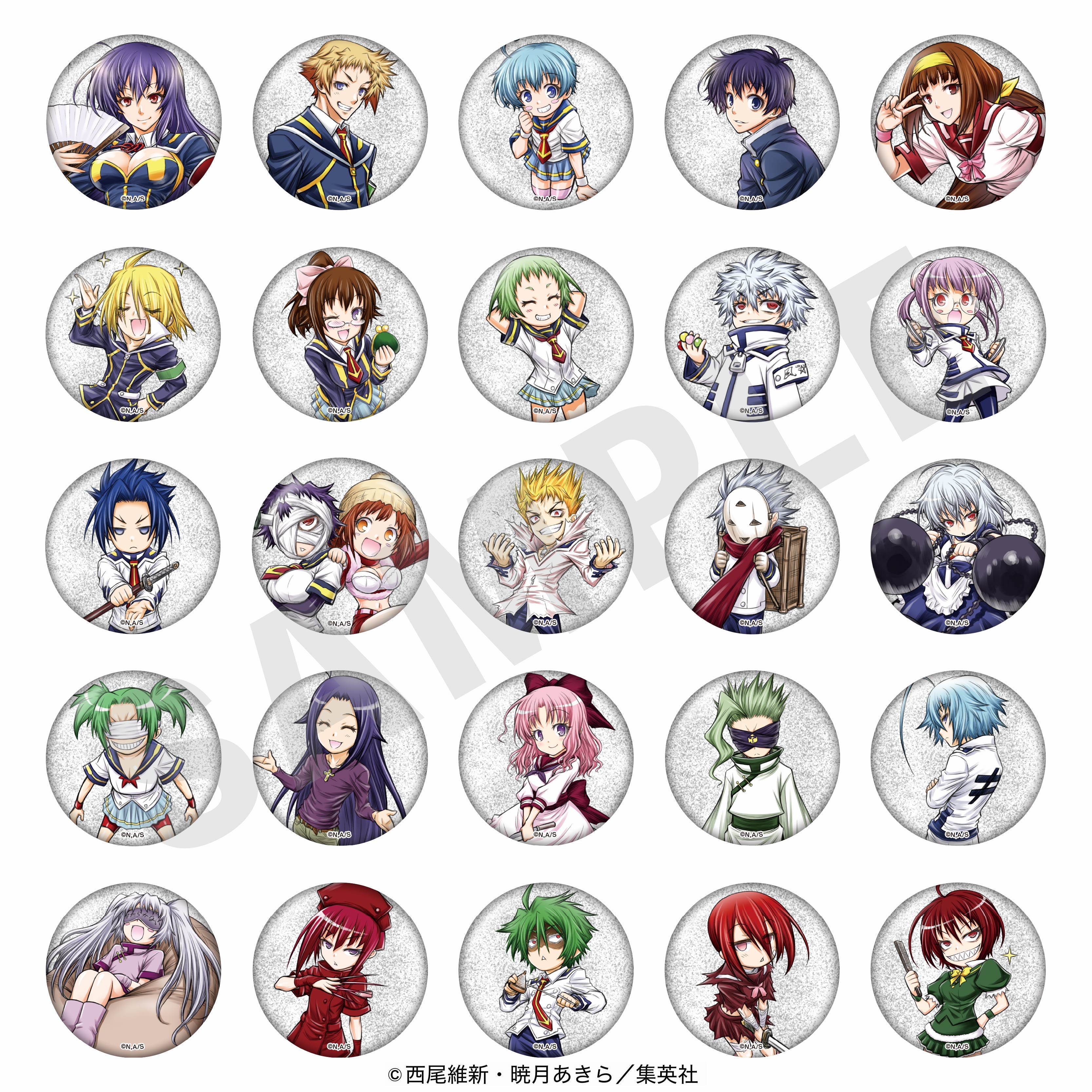 全種セット】「めだかボックス」グリッター缶バッジ(全25種