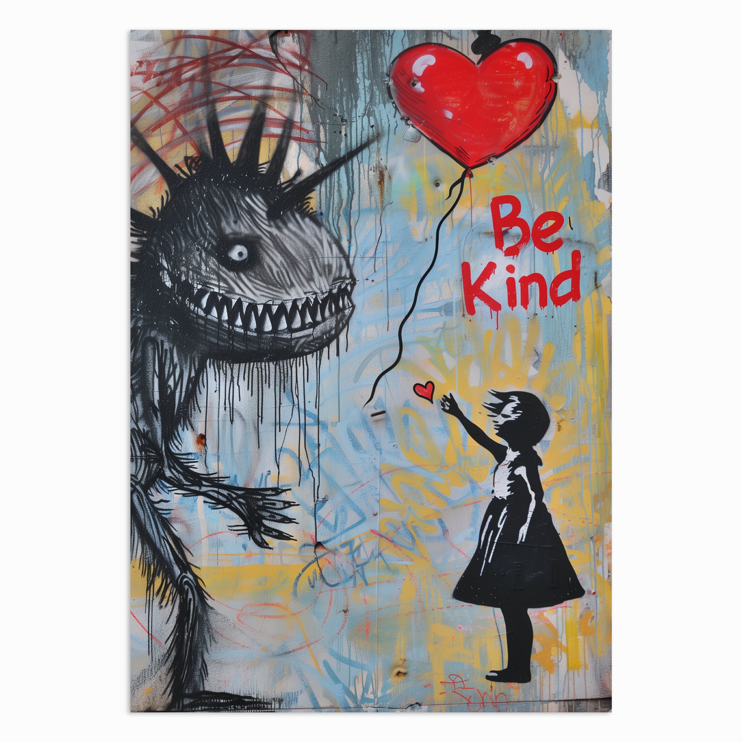 Be Kind Urban Street Art Print for Modern Spaces – Artworld