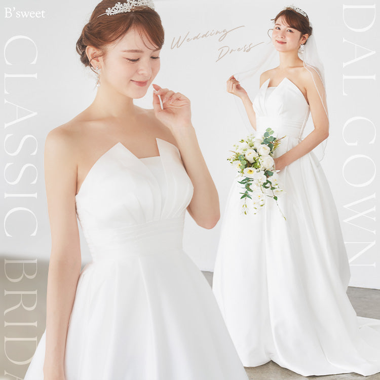 wd636ls】サテン調ビスチェドレス プリンセスライン – ドレスショップ