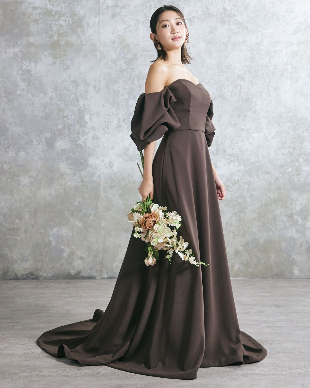 NOA0063-brown【カラードレス オーダーメイド】 – 結婚式準備サイトCORDY
