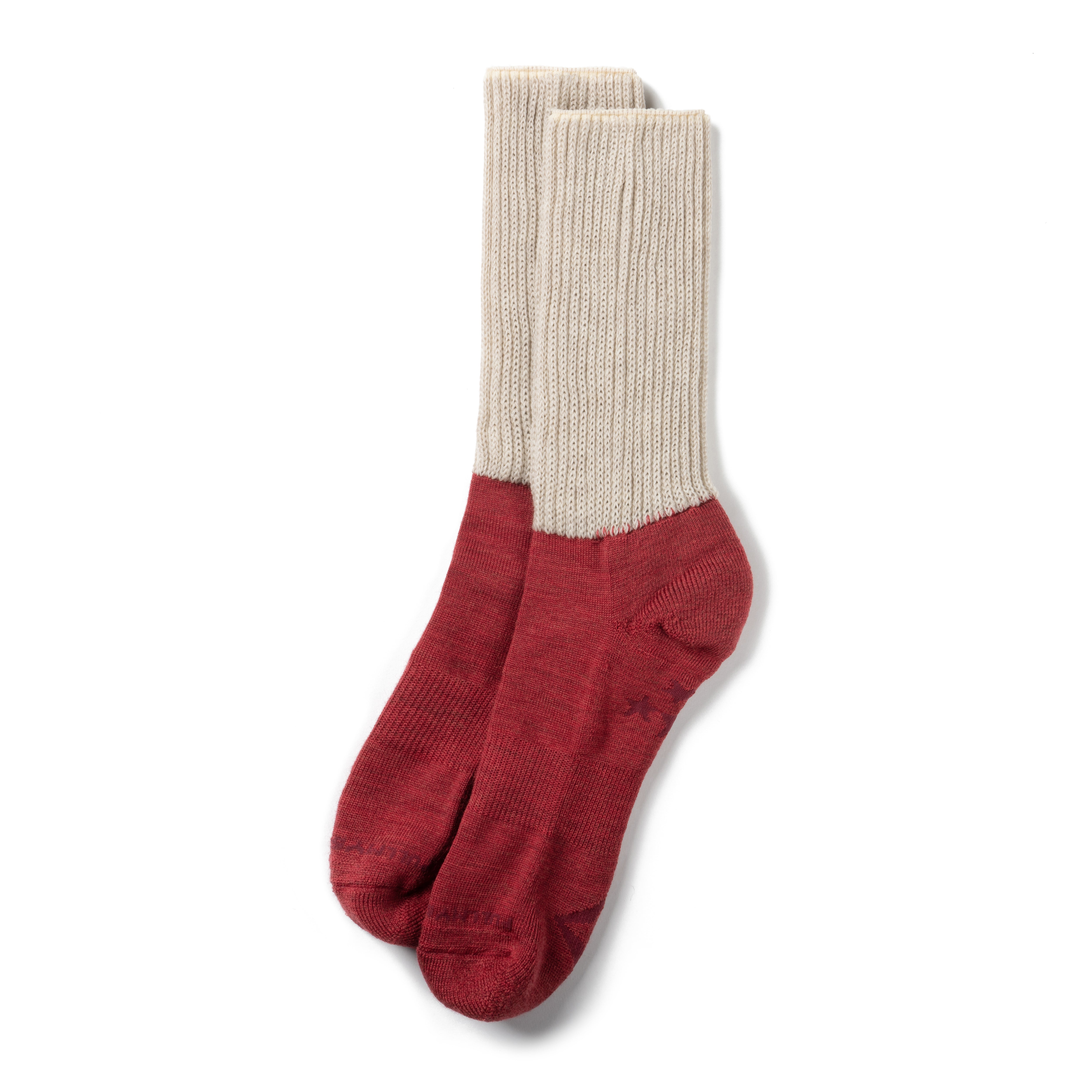 Winiche & Co. × Helinox Wool Slouch Socks - Red / Beige – Helinox