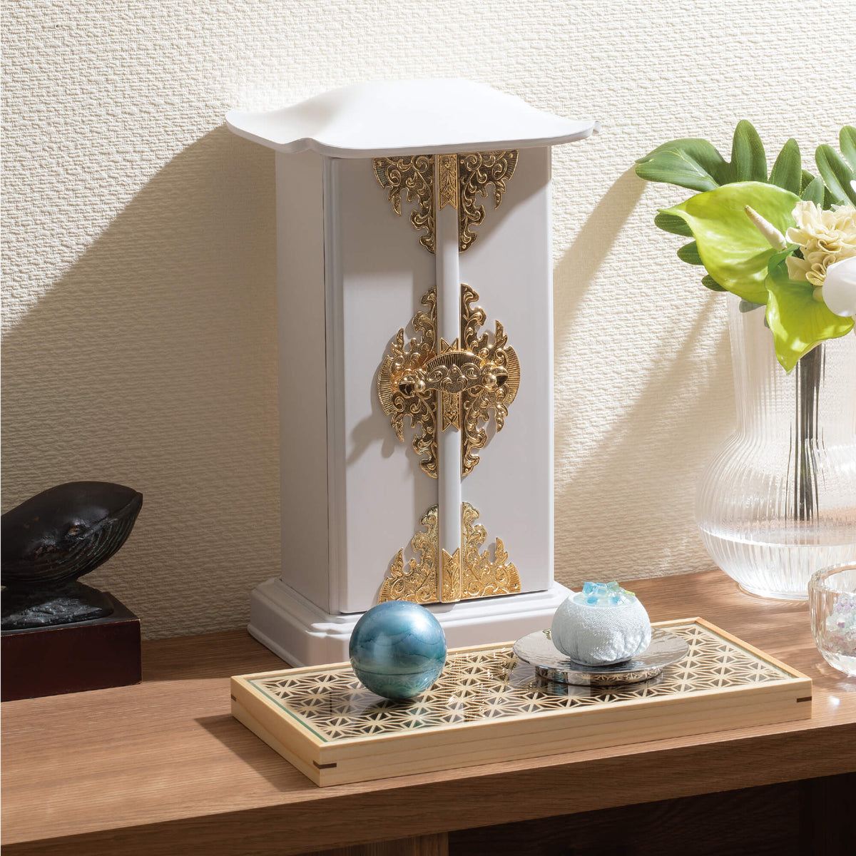 お供え皿】 ひのき 麻の葉＆ガラス SB33 – 祈り百貨店