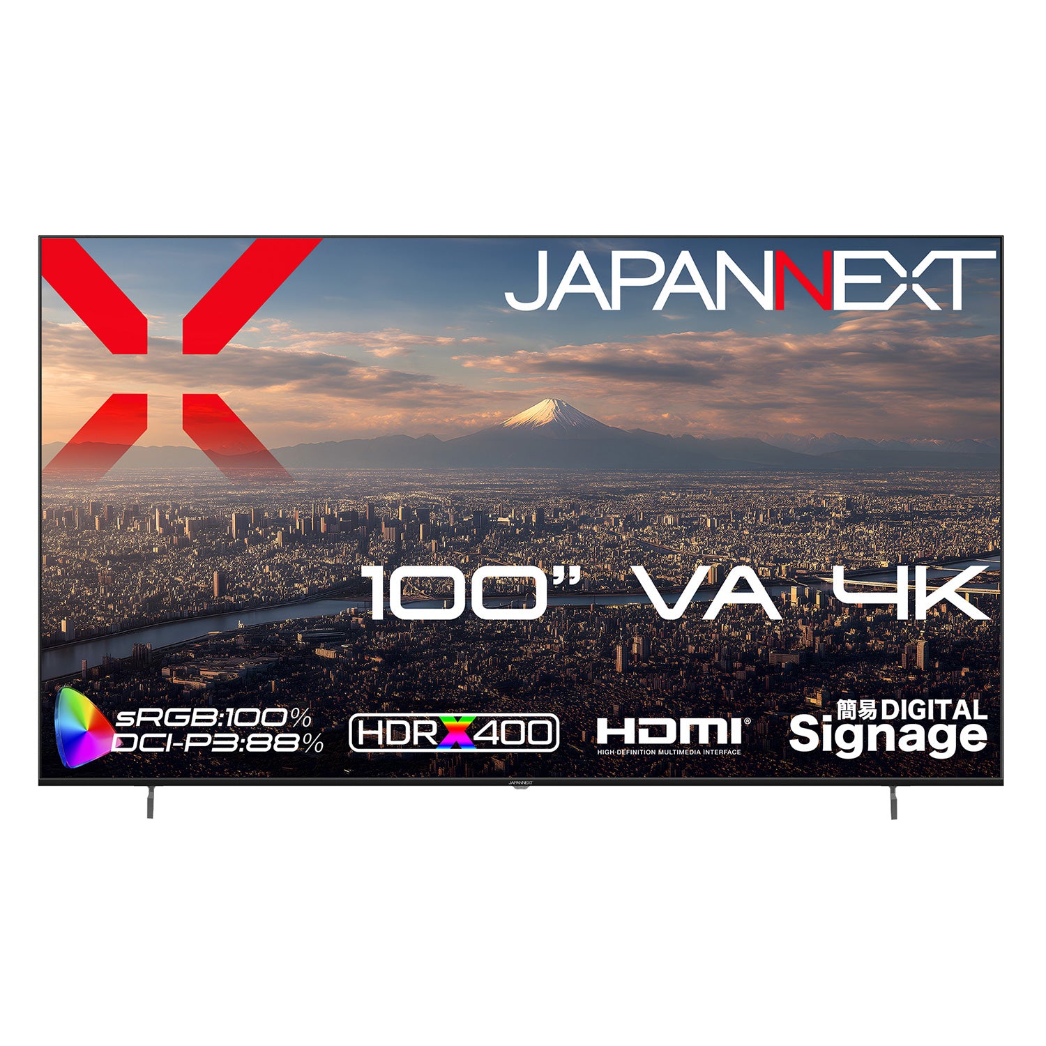 2年保証モデル】 JAPANNEXT 100インチ VAパネル搭載 4K(3840x2160