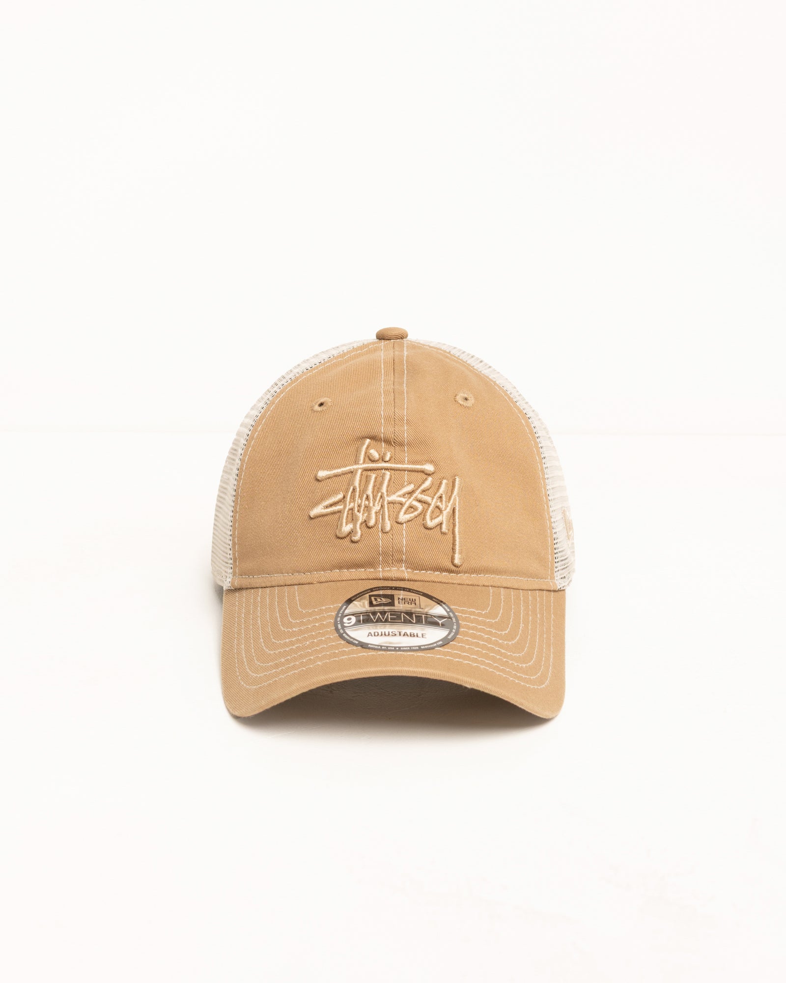 New Era 9TWENTY Tonal Basic Trucker – Khaki | Headwear | Stüssy Japan