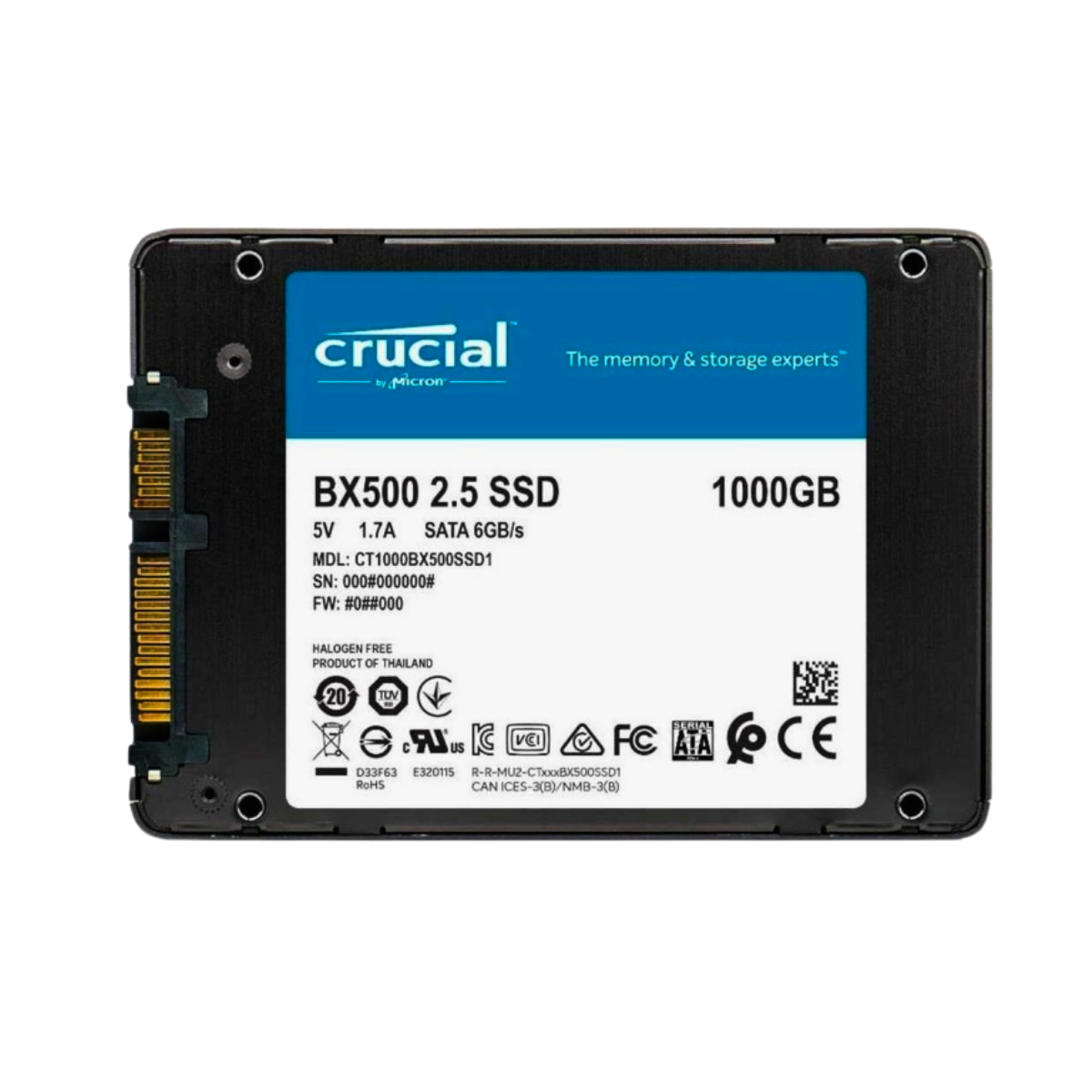Crucial BX500 1TB Solid State Drive 2.5