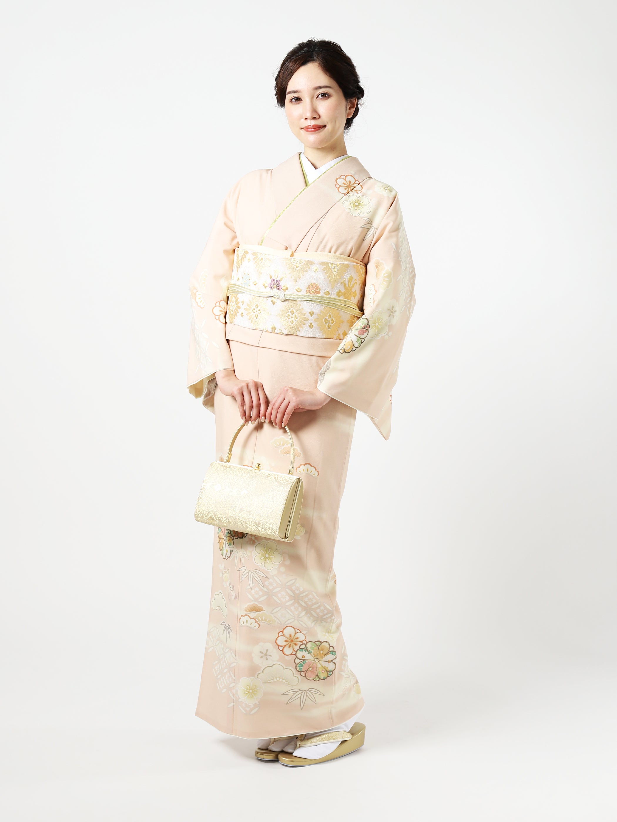 L0004/菊紋七宝/ピンク | 訪問着レンタル | tententen – tententen