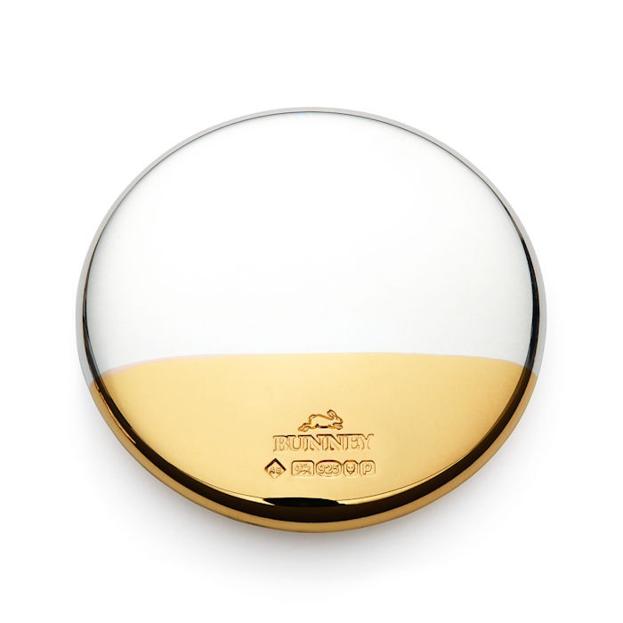 BUNNEY シルバー✖️ゴールド バッジ 21mm ブローチ BUNNEY シルバー