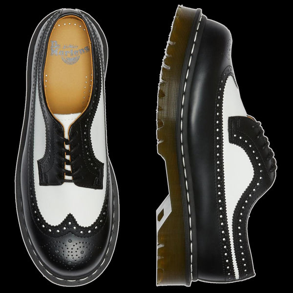 Dr Martens - 3989 Bex Smooth B/W Leather Brogue Shoes | Vixens and