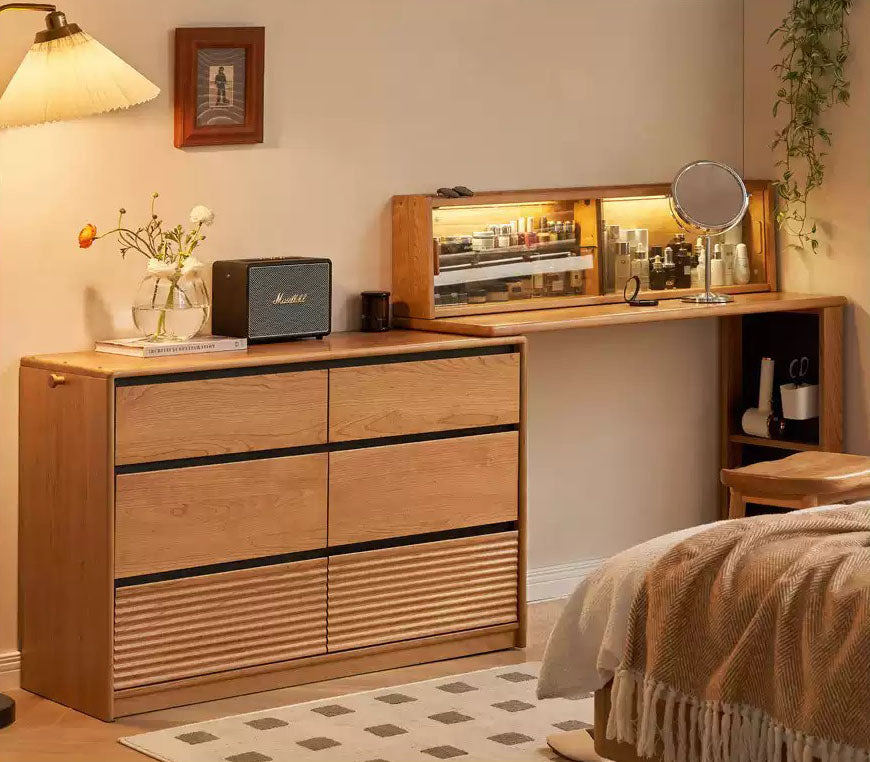 伸長式ドレッサー デスク・チェスト収納付き Y00D10