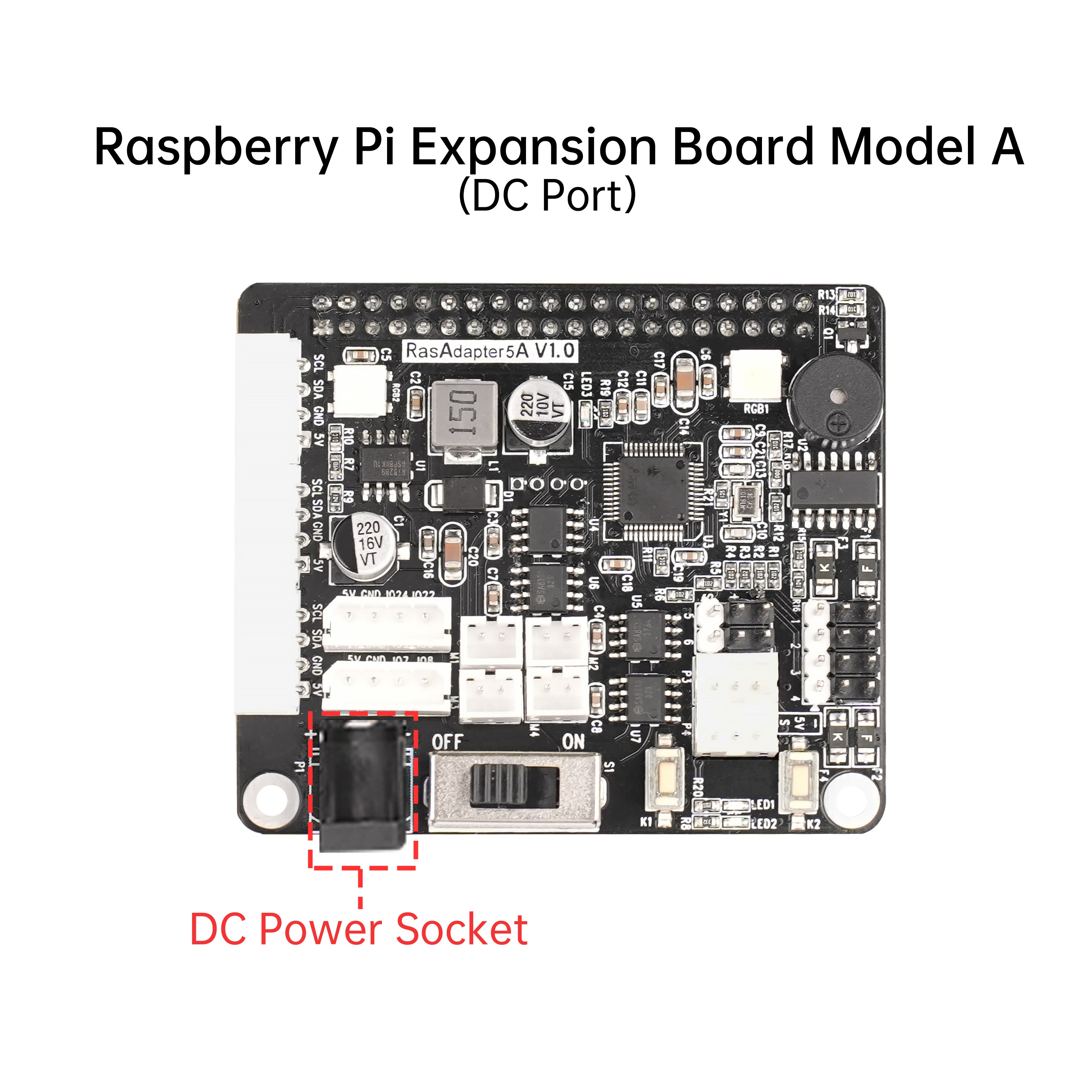 Raspberry Pi 5 Expansion Board, Servo Motor Driver, ROS Robot