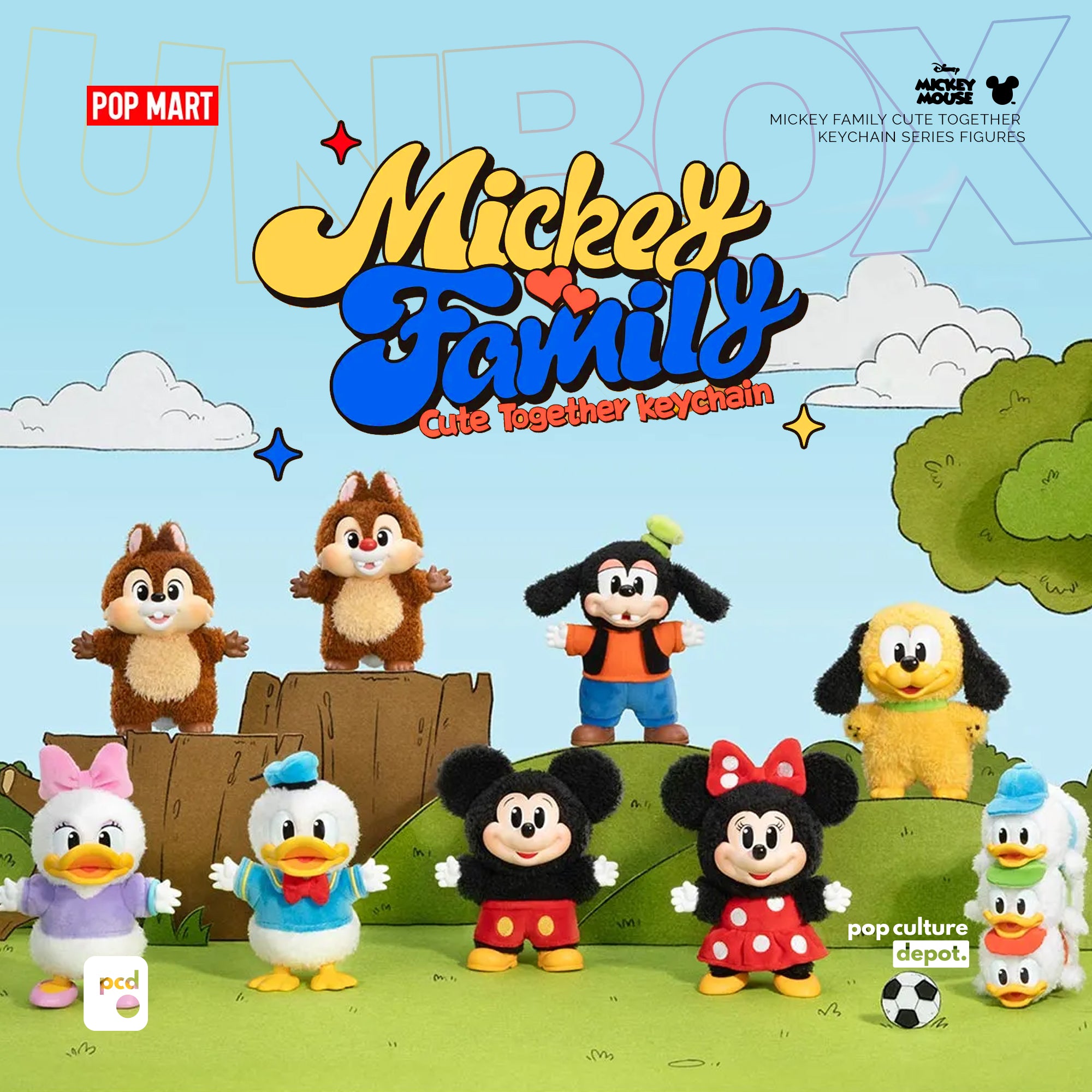 MICKEY FAMILY - CUTE TOGETHER KEYCHAIN SERIES FIGURES – POP