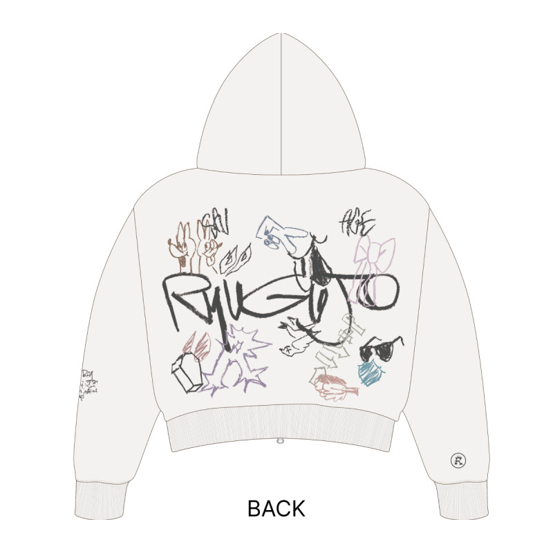 RYUGUJO Cropped Zip Up Hoodie | 龍宮城 OFFICIAL SHOP｜龍宮城 公式