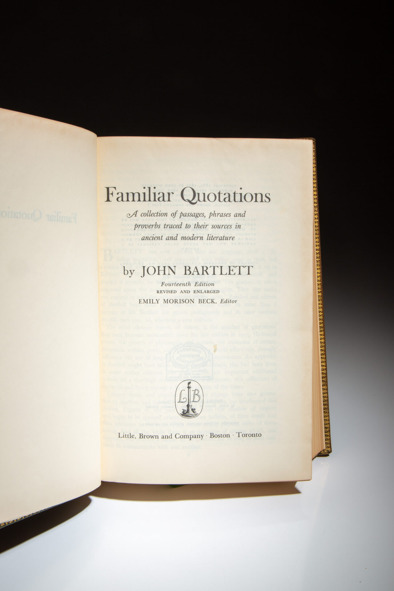 Familiar Quotations - The First Edition Rare Books