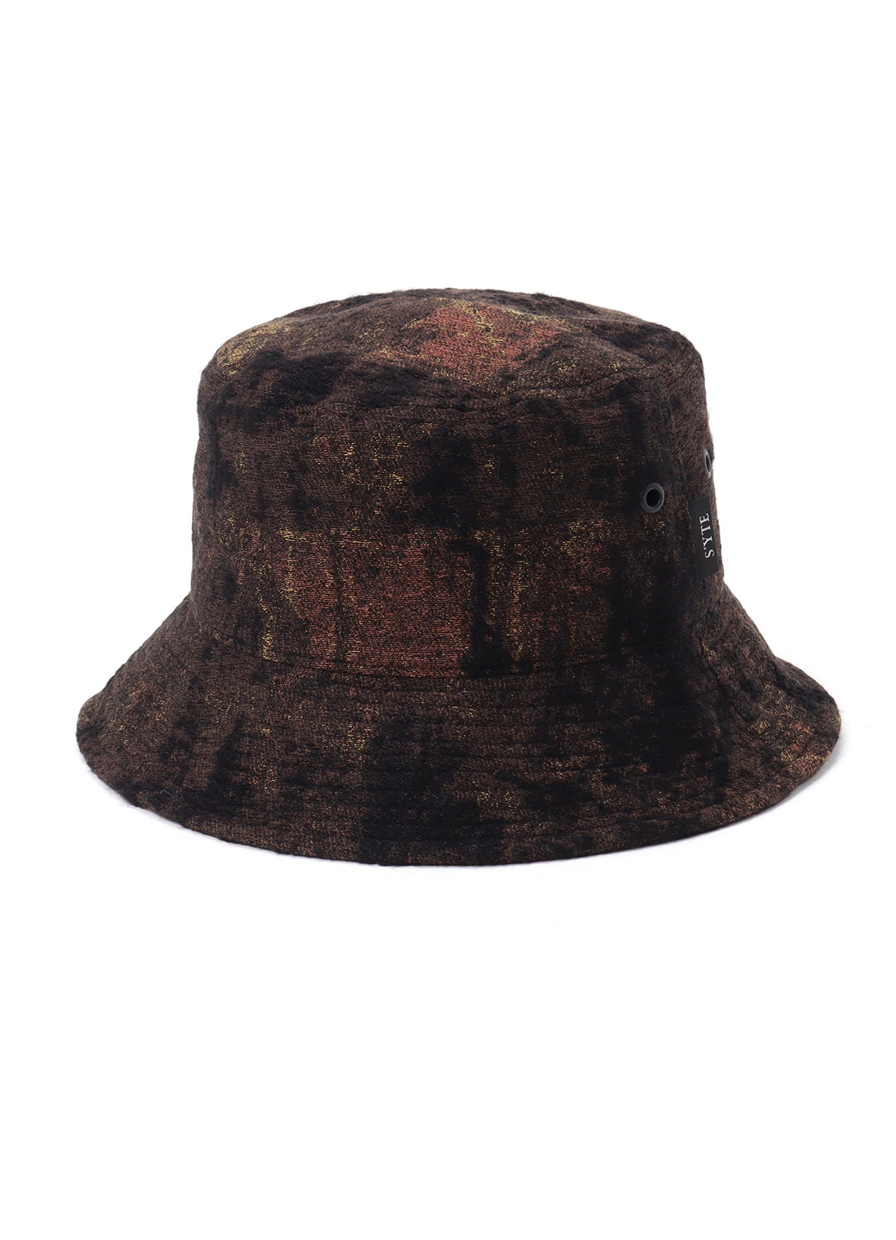 CHECK JACQUARD BUCKET HAT(FREE SIZE Black x Orange): S'YTE｜THE