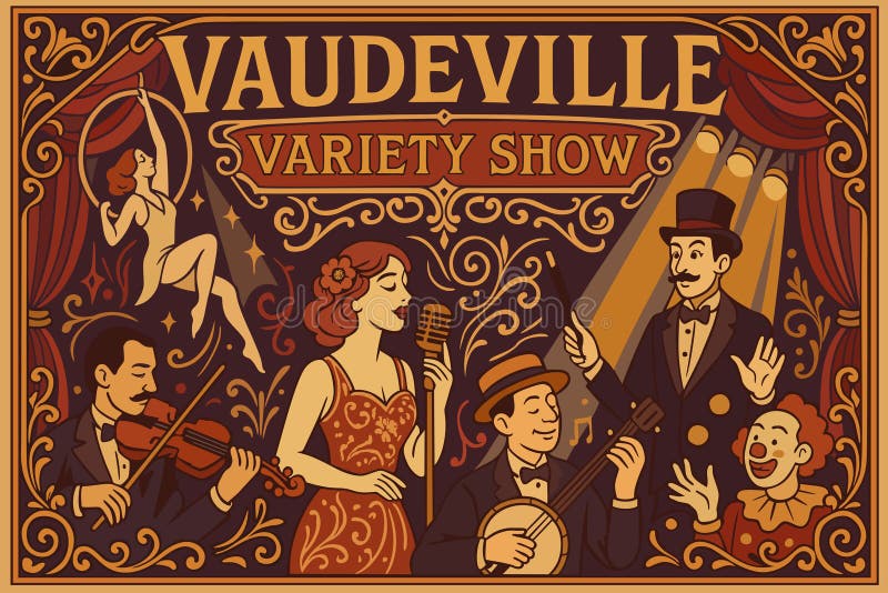 Vaudeville Stage Stock Illustrations – 62 Vaudeville Stage Stock