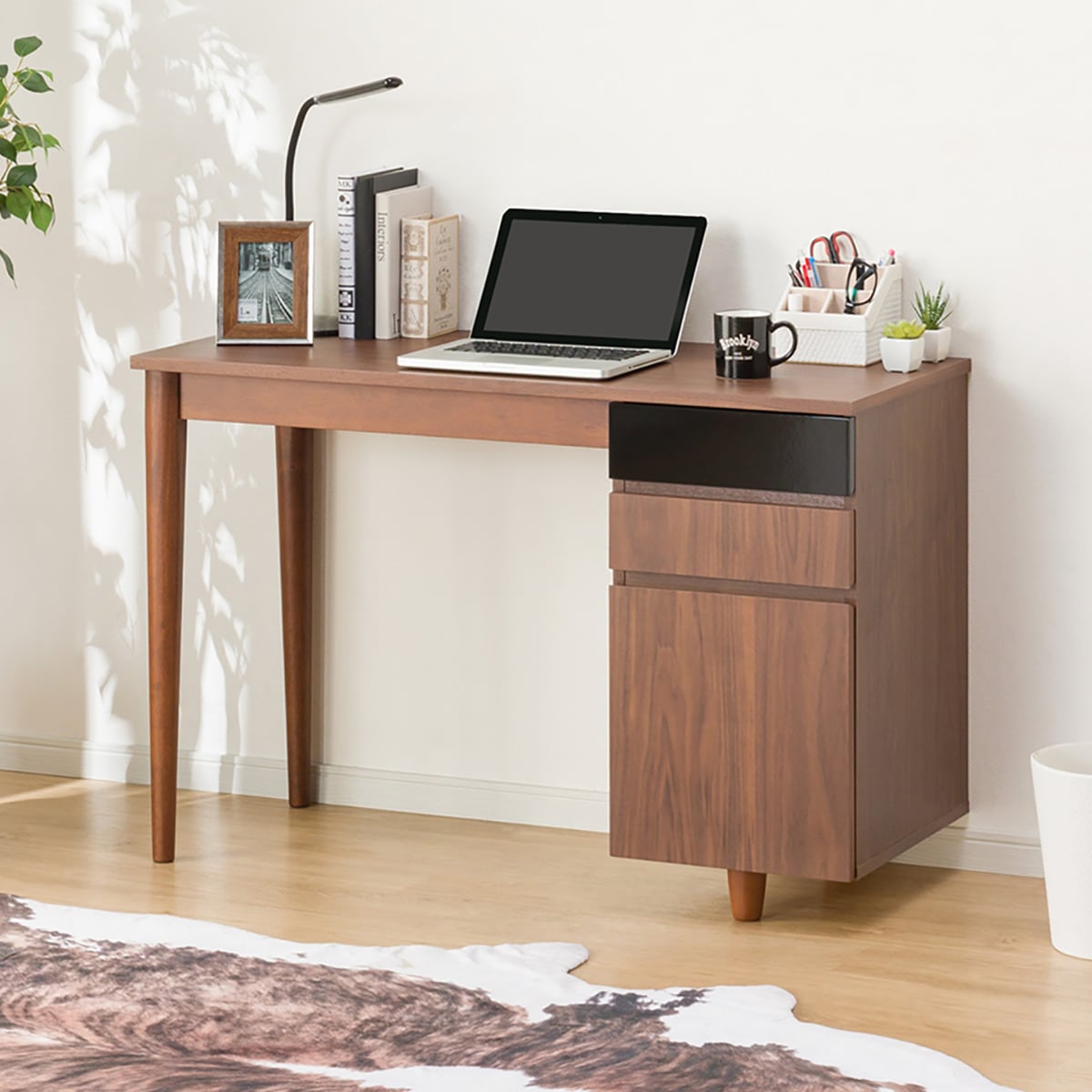 エントリーでP5】 [幅110cm]デスク(ブルックリン 110 MBR) 【1年保証