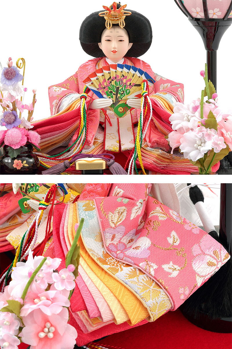 雛人形 コンパクト ひな人形 雛 ケース飾り 親王飾り 清玉作 小芥子