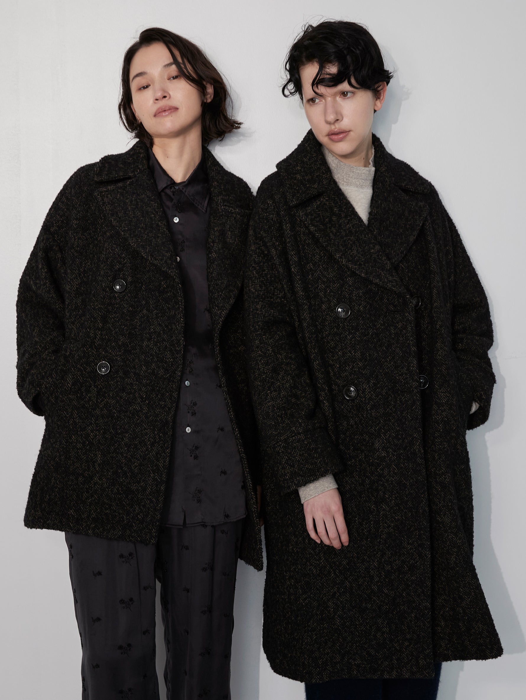 ミックスツイードテントコート/TBEA-271