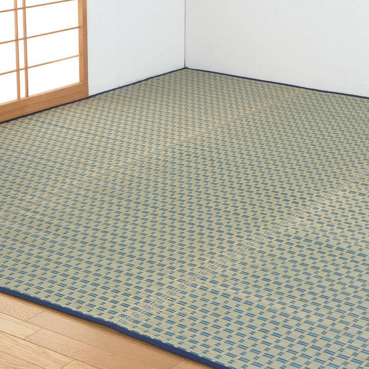 楽天市場】本掛川織 い草 花ござ 雲仙 江戸間3畳 174×261cm ヒバ