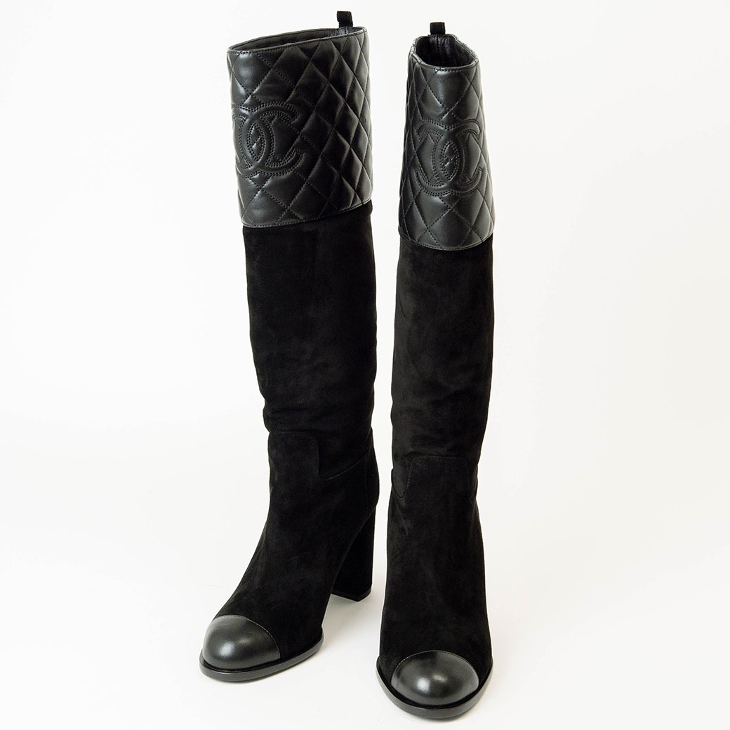 楽天市場】シャネル CHANEL ブーツ ロングブーツ 36 23cm ココ