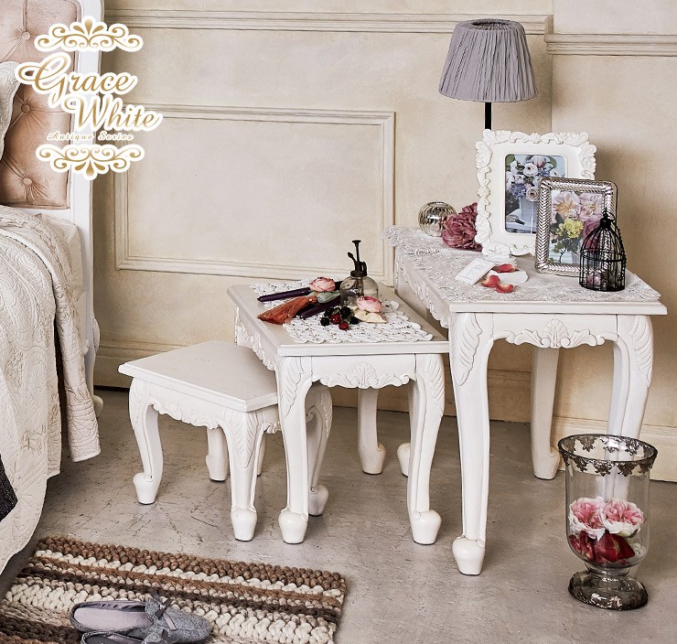 管412☆ヨーロピアンスタイル☆猫脚☆サイドテーブル☆ネストテーブル