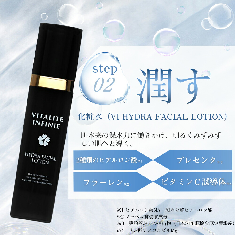 楽天市場】VITALITE INFINIE スキンケアセット 洗顔料 化粧水 美容液