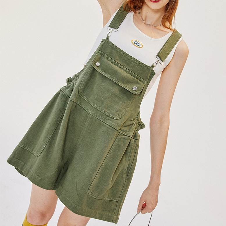 楽天市場】ショートオーバーオール オールインワン レディース