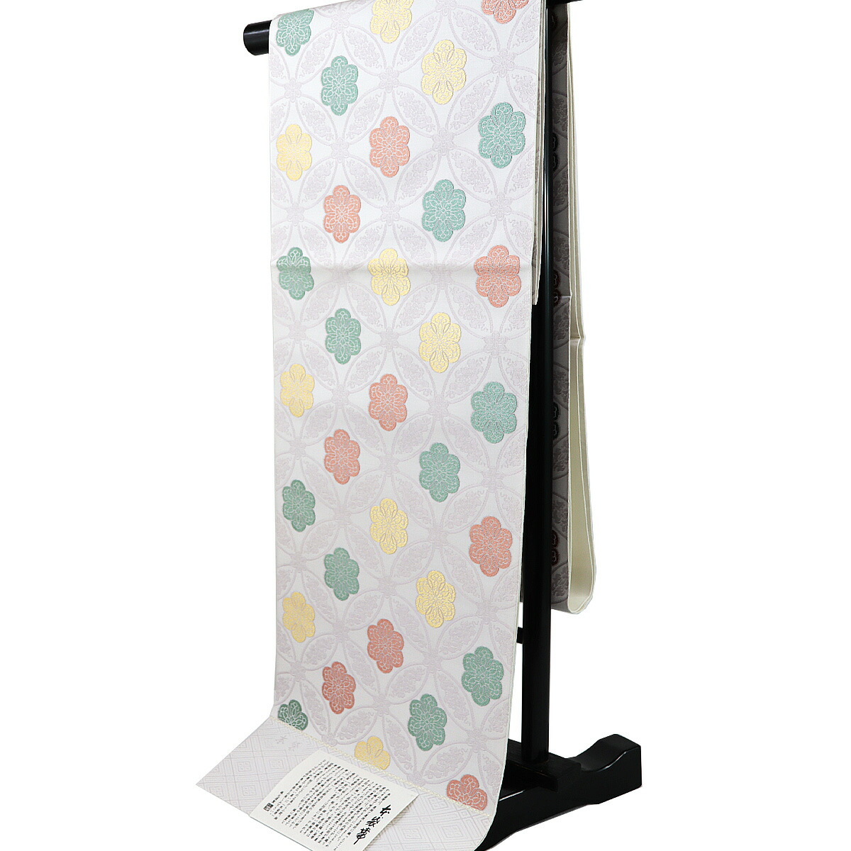 楽天市場】袋帯 -52A- 西陣織 山下弘蔵 本袋帯 六通柄 正絹 絹100% 白