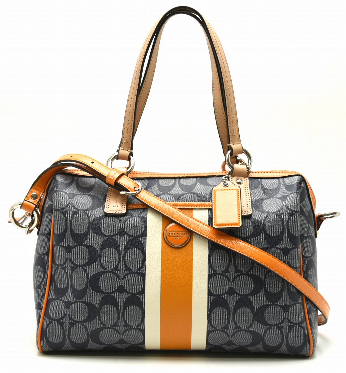 楽天市場】【バッグ】COACH コーチ シグネチャー ストライプ PVC