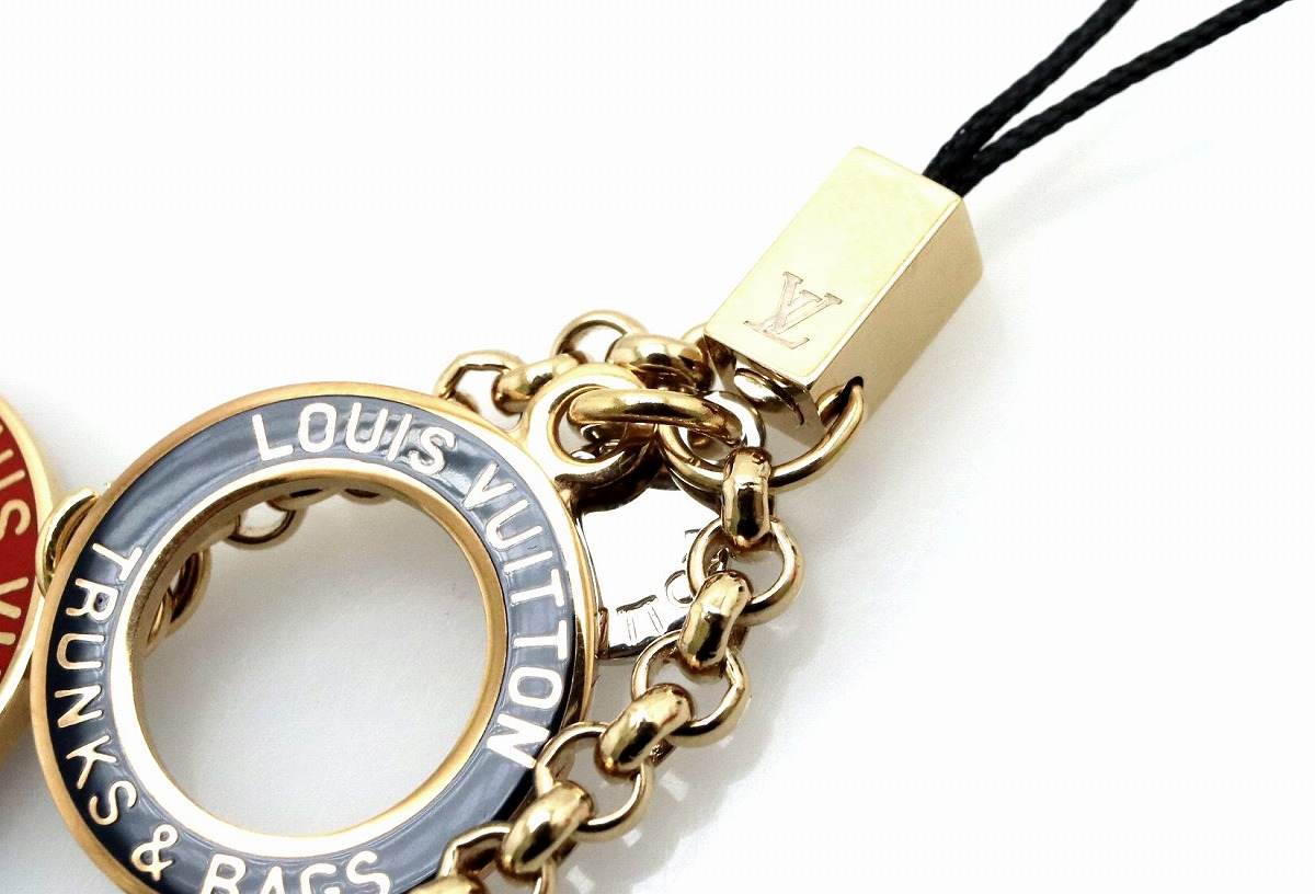 美品！ルイヴィトン マルチカラー ビジュー グルロ鈴 ストラップ