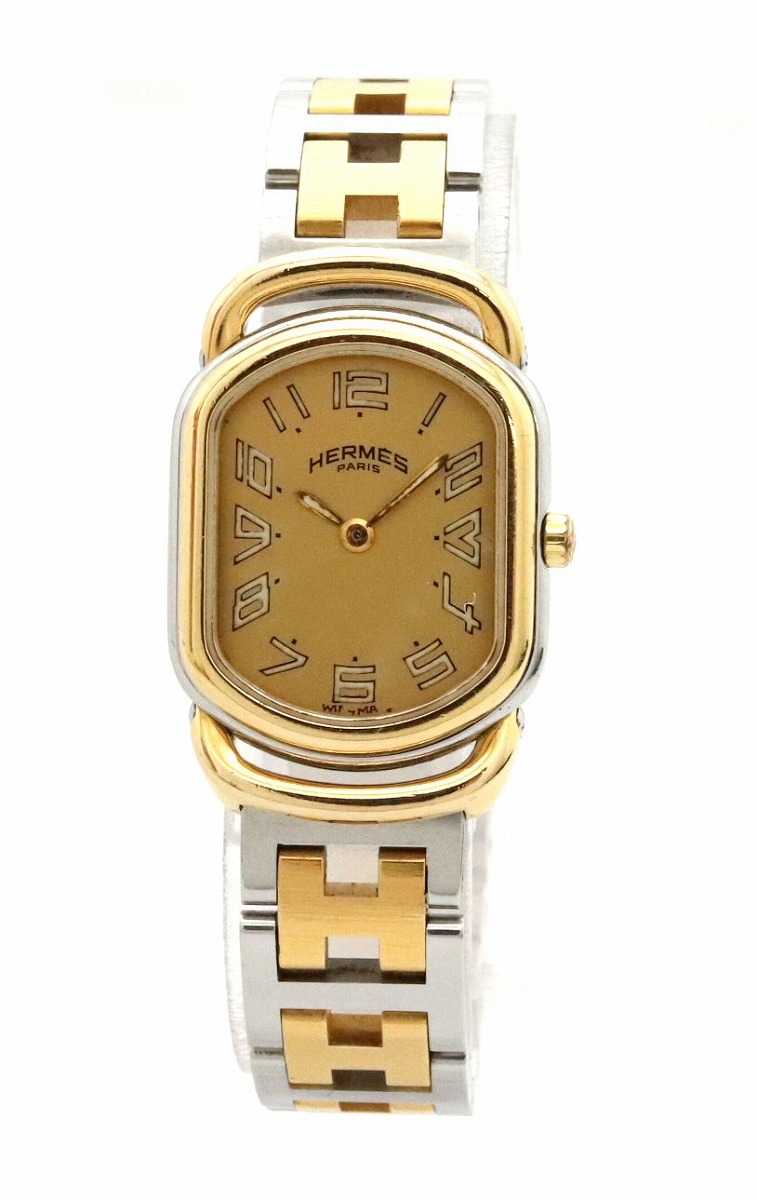楽天市場】【ウォッチ】HERMES エルメス ラリー ゴールド文字盤