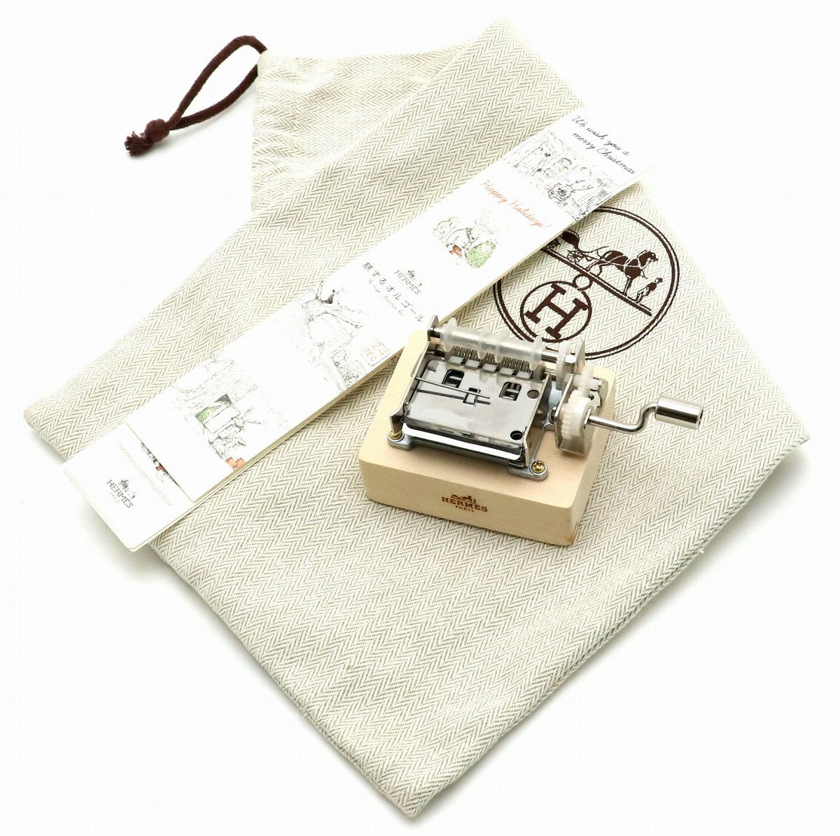 楽天市場】HERMES エルメス オルゴール 手回しカードオルゴール 旅する