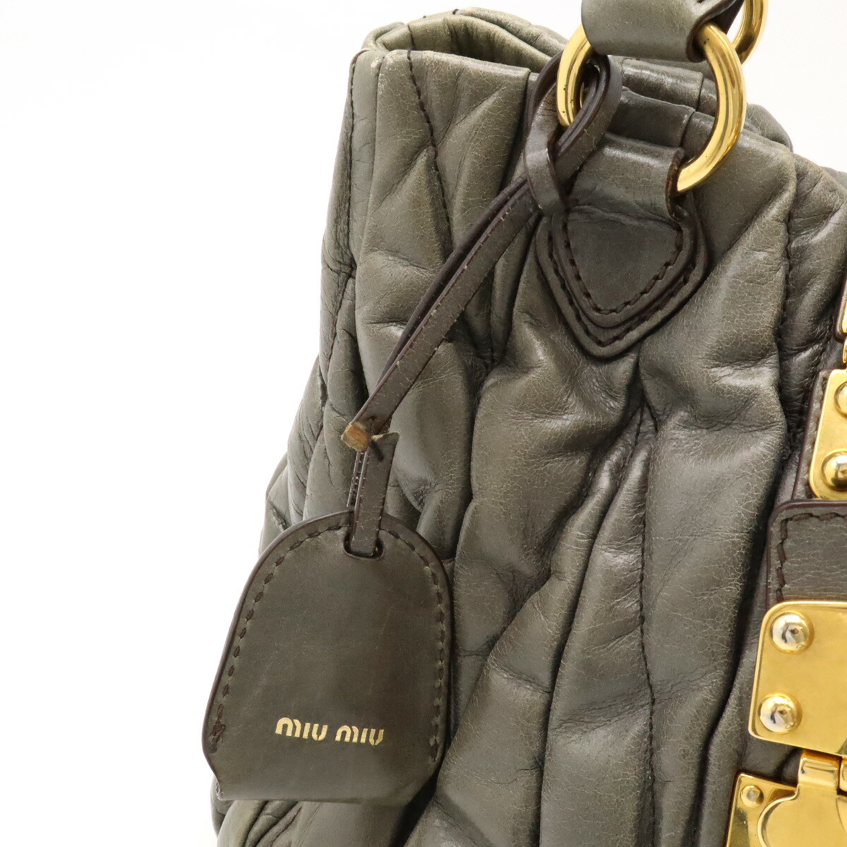 楽天市場】Miu Miu ミュウ ミュウ ミュウミュウ マテラッセ ギャザー