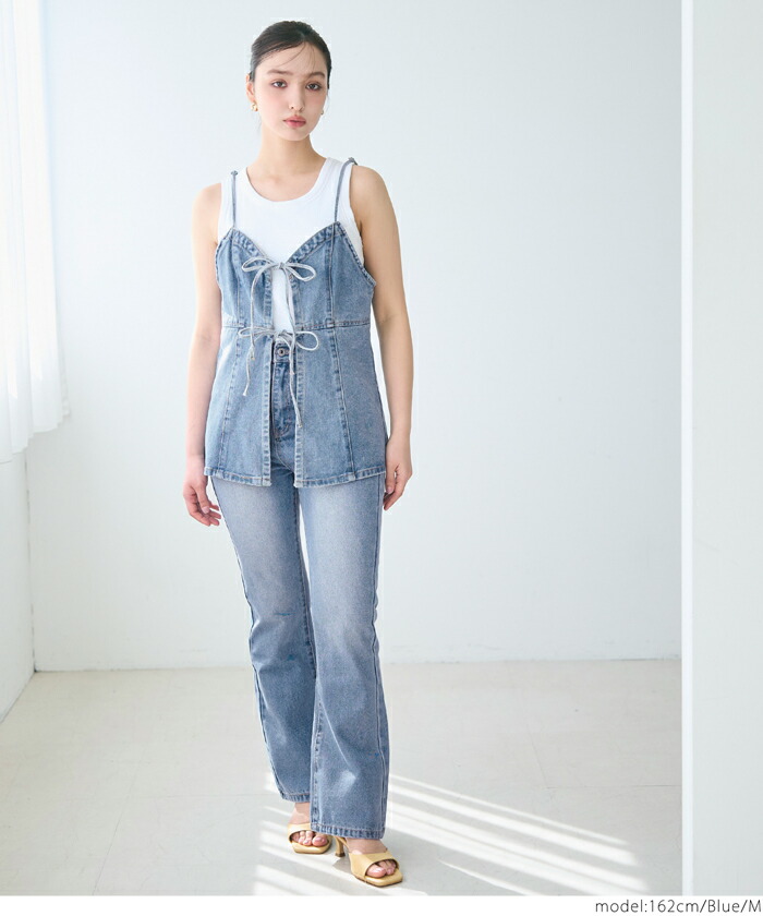 楽天市場】WEB限定セール☆2690円→1990円 デニムキャミソールビスチェ