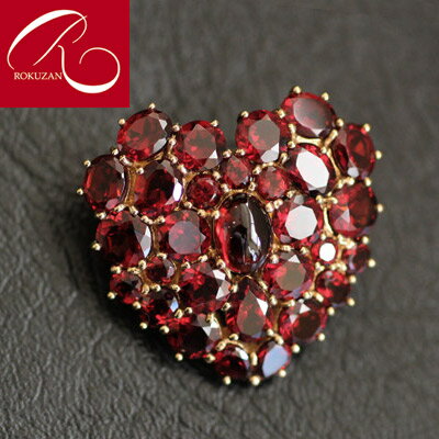 楽天市場】【碌山】 シルバー ハートガーネット ブローチ&ペンダント