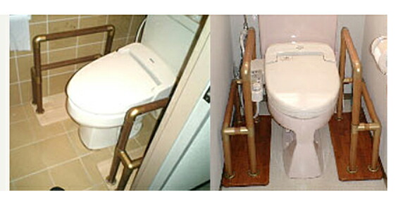 楽天市場】手すり (代引き不可) 置くだけ手すり トイレスタンバー 1本