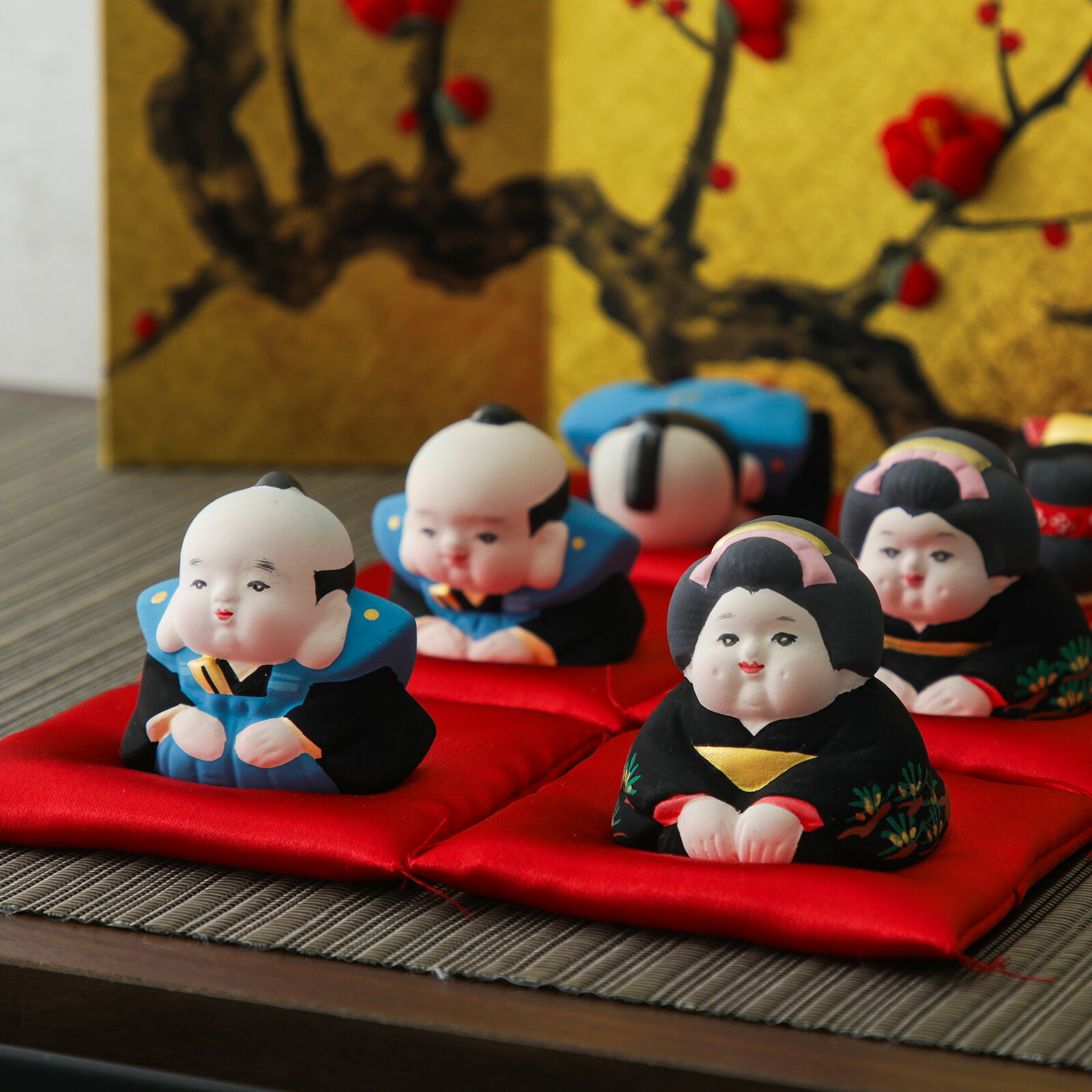 楽天市場】お福さん 福助 三福三 木箱 座布団 夫婦円満 開運 商売繁盛