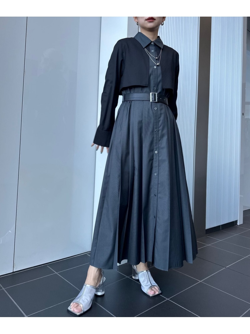 楽天市場】プリーツフェイクレザーベルトワンピース HARE ハレ