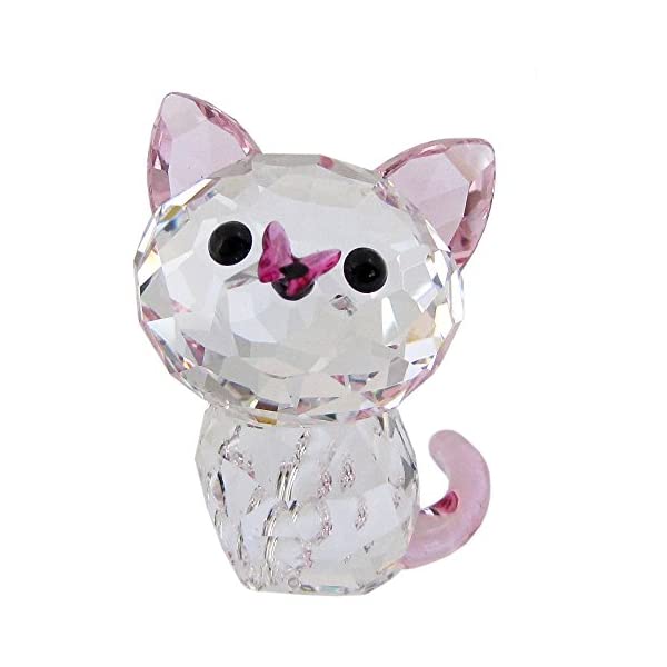 美品 スワロフスキー Kitten 猫 アメショー 蝶々 置物 オブジェ