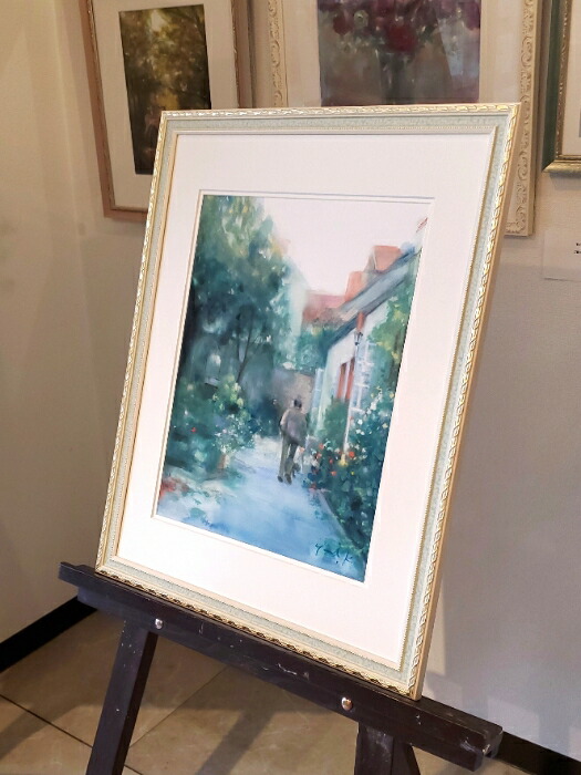 楽天市場】絵画 原画 「道しるべ」 水彩/パステル F6 アンティーク