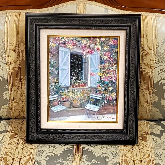 楽天市場】絵画 「花の咲く家」 油彩画 油絵 原画 風景画 F3