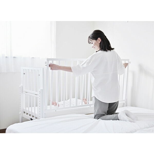 楽天市場】大和屋 そいねーる ラージ ベビーベッド (ホワイト) ソイネ