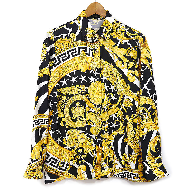 楽天市場】【中古】ヴェルサーチェ VERSACE シルクシャツ バロック柄