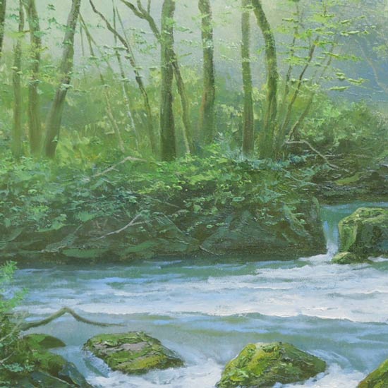 楽天市場】絵画 油絵 奥入瀬渓流 F20号 (関健造) 送料無料 【海・山