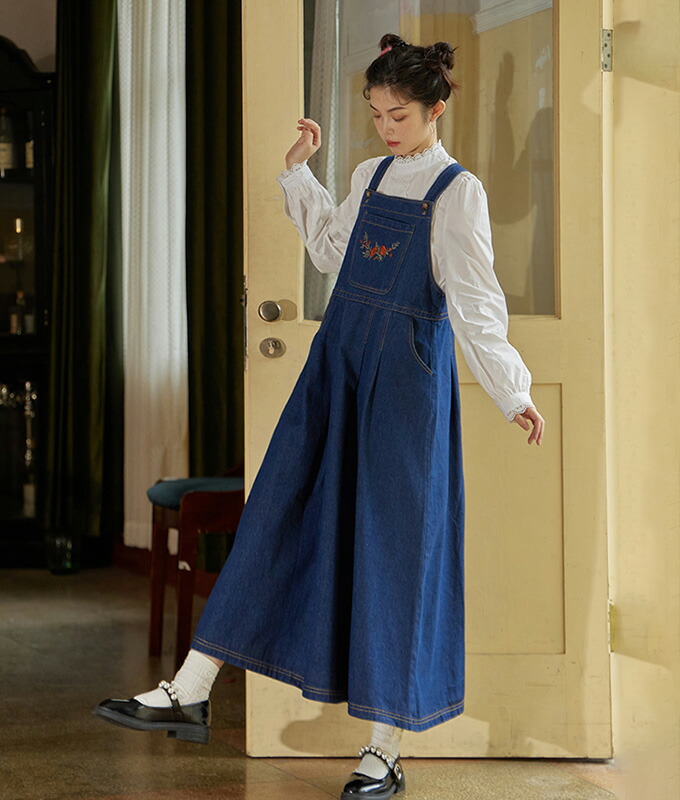 楽天市場】送料無料 ワンピース ジャンパースカート ジャンスカ