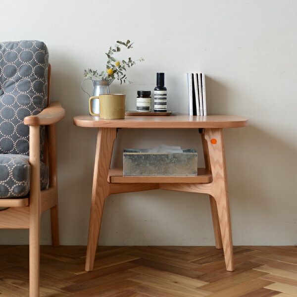 楽天市場】マルニ60+ サイドテーブル40 オーク : 生成りな暮らしのご