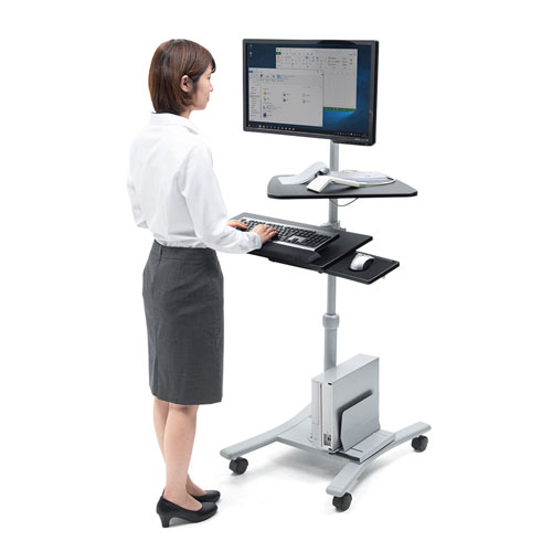 楽天市場】キーボード台・CPUスタンド付き液晶モニタスタンド CR-LAST3