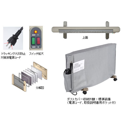 夢暖房880型H 電気ヒーター 800W カバー付き 夢暖望880型H | 商品一覧